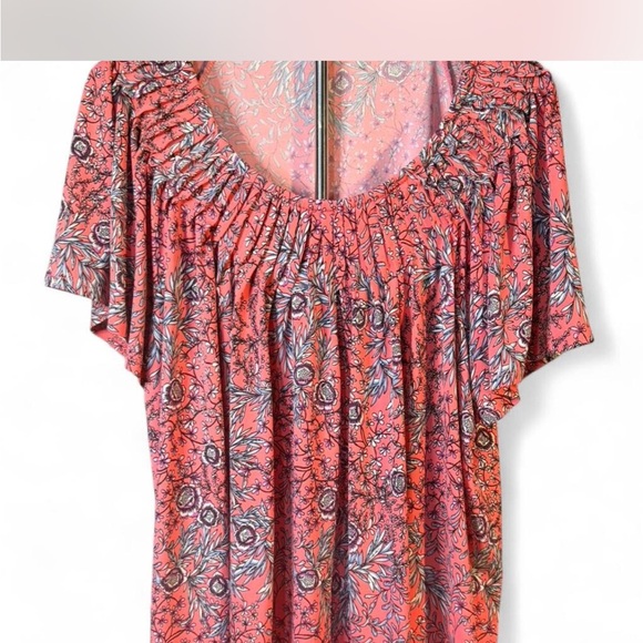 💰SALE Style & Co Floral Women's Blouses - Black and Coral 3X - Picture 2 of 8